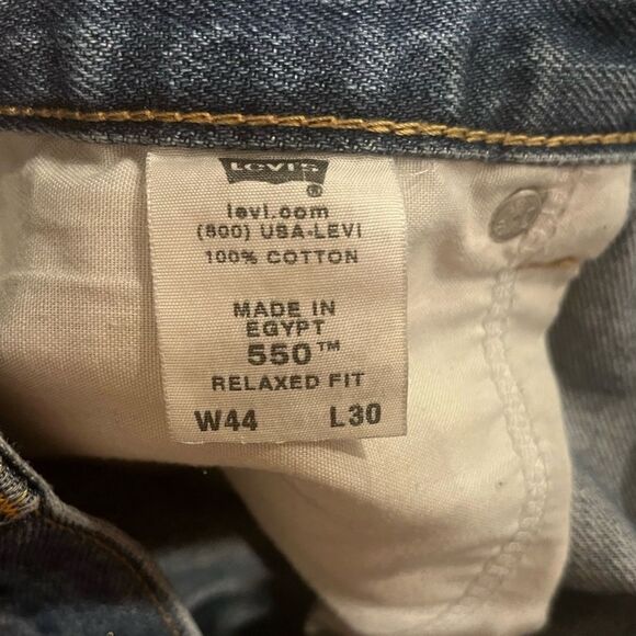 Levi's 550 Jeans Mens 44x30 Blue Denim Relaxed Fit Straight‎ Leg - Picture 8 of 9